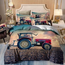 Tractor Duvet Cover Set Bedding Set with Pillowcase Single Double King Size