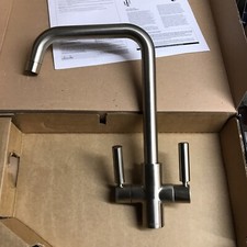 ABODE GLOBE QUAD DUAL-LEVER MONO MIXER KITCHEN TAP BRUSHED NICKEL (623RK)