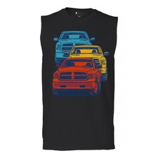 American Pickup Truck Stack Men's Muscle Shirt 4X4 Offroad Power Heavy Duty