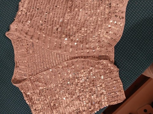 Silver sequin shrug size - sequin, 8/10