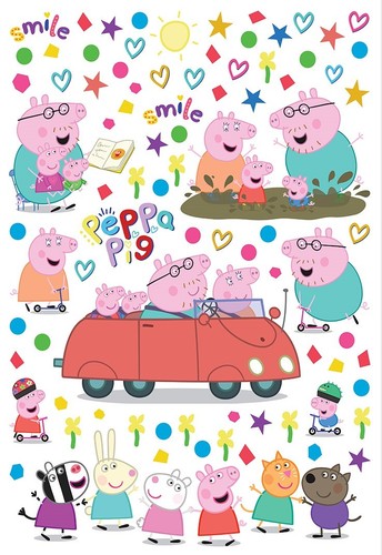 Peppa pig wall stickers set - peppa,