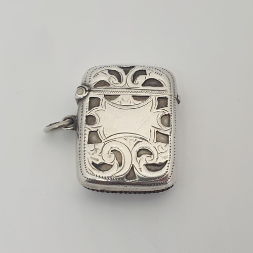 Scarce sterling silver vesta - scarce,