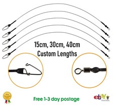 Spinning Wire Traces - Lure Fishing Leaders - Pike Rigs - 15cm, 30cm, 40cm