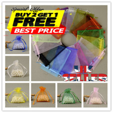 10-100Pcs Organza Gift Bags