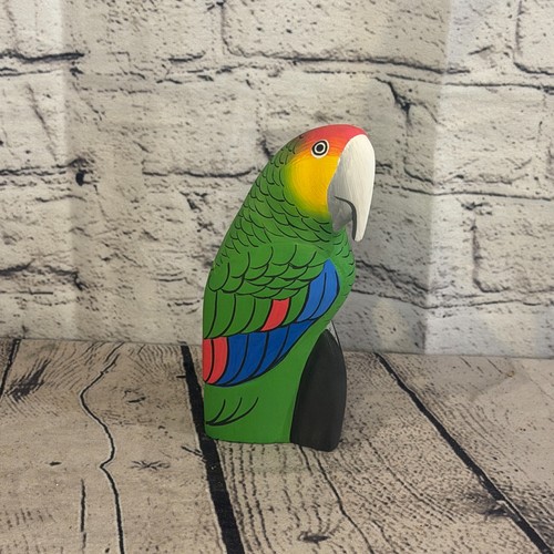 15cm bright green parrot - bright, bird
