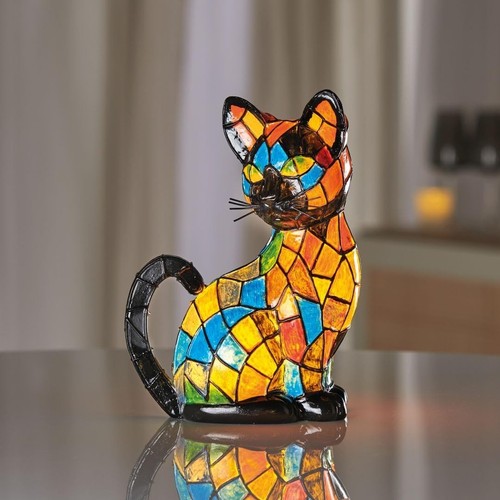 Tiffany style cat lamp - tiffany-style, mosaic