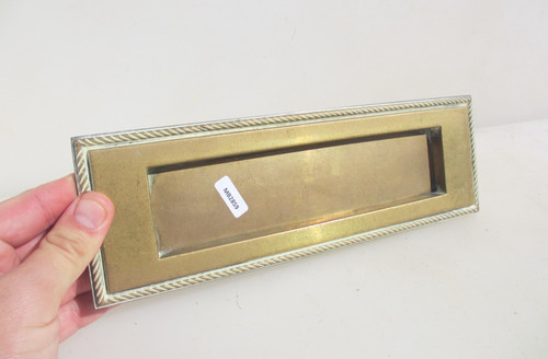 Large vintage brass letterbox - large,