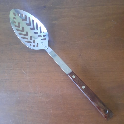 Vtg prestige slotted spoon - x,