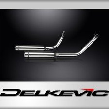 KAWASAKI MEAN STREAK EXHAUST VN1500 VN1600 02-08 2-2 410mm BULL NOSE SILENCER