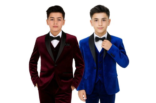 Boys velvet tuxedo suit - velvet,