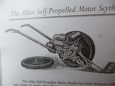 Allen Scythe Motorised grass cutter write up 1948  pp sent be email. with illust