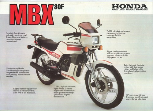 Honda mbx80f brochure - brochure, (1983)