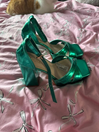 Shiney green heels - , size