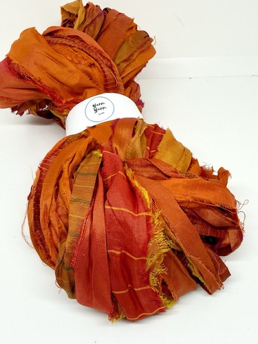Recycled sari silk ribbon - sari,