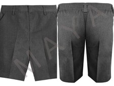 Boys Plus Size School Shorts Elasticated Adjustable Waist Sturdy Fit Shorts