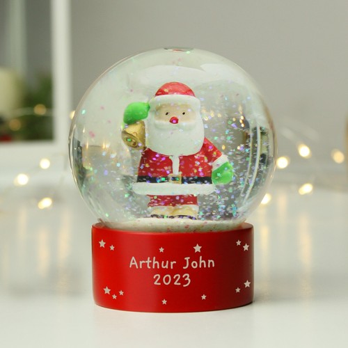Personalised santa snow globe - personalised,