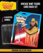 WWF Machoman Randy Savage Card Back Custom Kit Vintage Hasbro Wrestling Figures