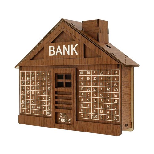 Wooden piggy bank for adult - piggy,