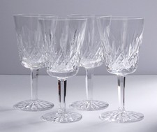 Set of 4 Waterford Lismore Water Goblets 7" Glasses Excellent!