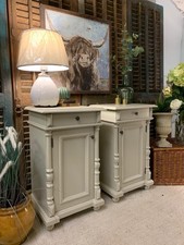 Antique  Pair Of Painted Pine