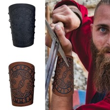 Viking Bracers Medieval Leather Bracers Arm Armor Gauntlet Wristband Arm Guards
