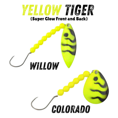 Glow yellow tiger painted - glow, (painted