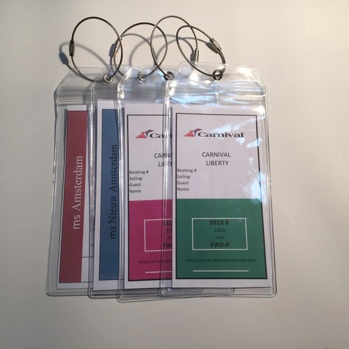 Cruise luggage tag holder pack - holder,