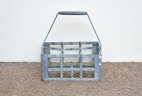 Vintage metal milk bottle - vintage,