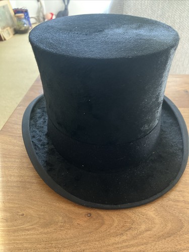 Vintage silk top hat complete - silk,