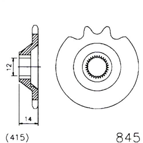 Esjot sprocket 11z - -, high