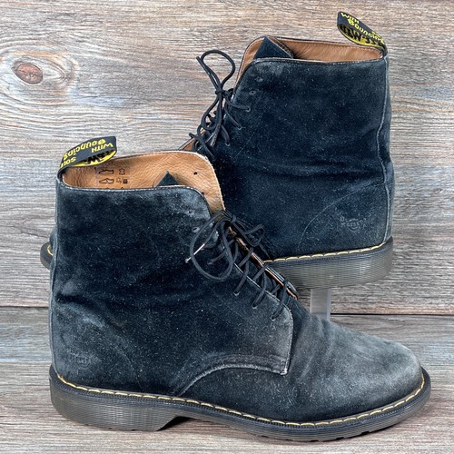 Martens black suede boots - martens,
