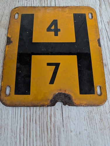 Enamel fire hydrant plate - hydrant,
