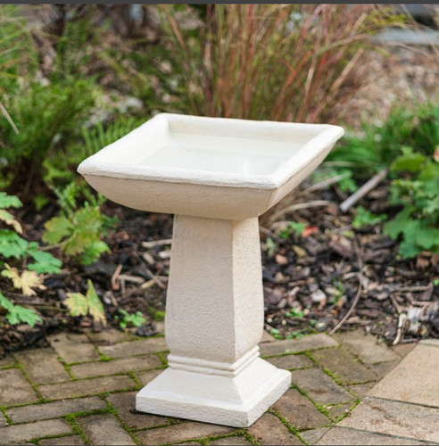 Cast stone birdbath - cast,