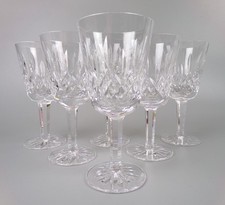 Waterford Crystal Lismore White Wine Glasses x 6. Cut Glass. VTG 5.5" 120ml