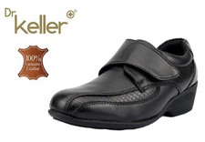 LADIES DR KELLER BLACK LEATHER