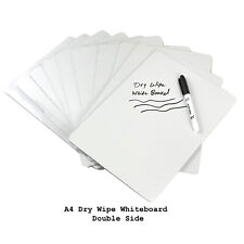 Dry Wipe White Board A4 Notice Memo Board Double Sided Whiteboard
