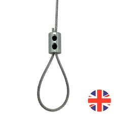 Garage Door Repair Clamp Grip suits 2mm 2.5mm or 3mm CABLE BZP LOOP GRIP UK MADE