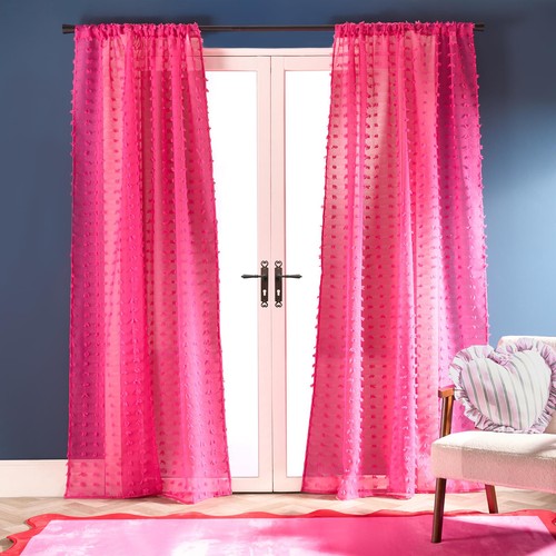 Ohs pompom tufted voile net - ohs,