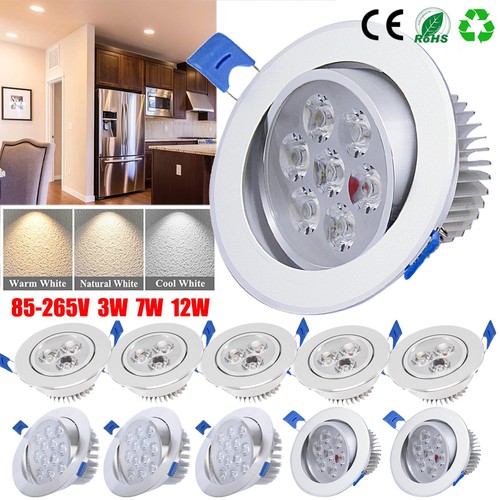 12w slim recessed - 3/7/12w,