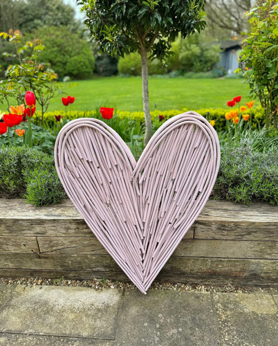 Large rose pink wicker - large,