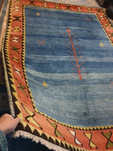 Vintage hand knotted wool - knotted,