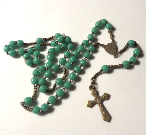 Old small french rosary - small,