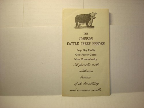 The johnson cattle creep - cattle,