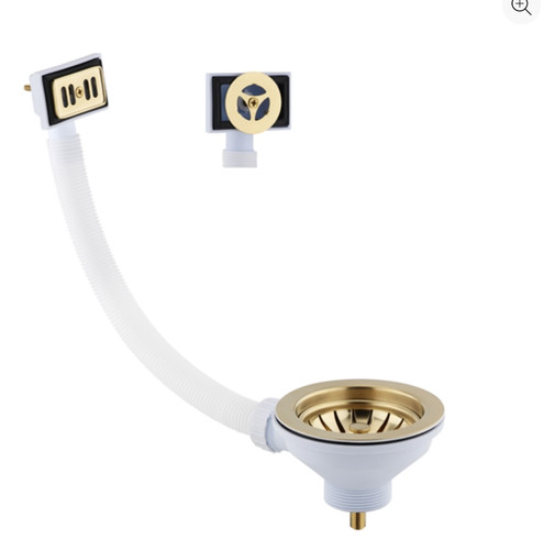 Brushed brass kitchen sink - kitchen,