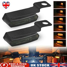 2PCS Universal Motorcycle Bike LED Amber Turn Signal Blinker light Indicators UK