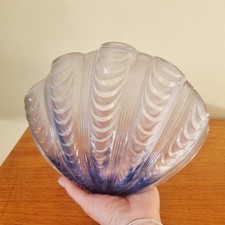 Vintage Art Deco Blue Glass