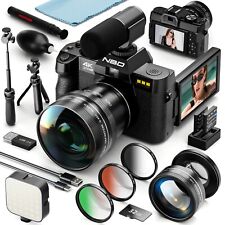 4K Digital Camera 48MP 16X With Microphone Wide-Angle&Macro Lens For Vlogging