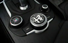 Logo controller multimediale Alfa Romeo Giulia Stelvio 50mm Nero Cromo
