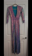 Black Milk Clothing Full Sequin Blue Jumpsuit XS BNWT Sold Out