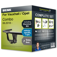 Towbar fixed for VAUXHALL / OPEL Combo 06.18- + 7pin spec. electrical-kit CAR